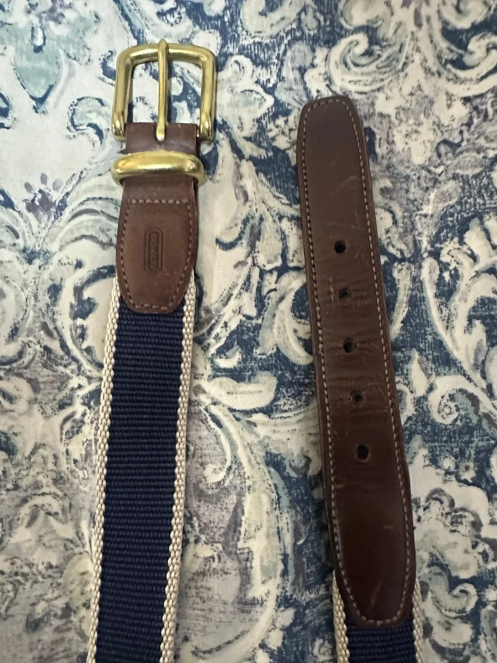 Coach Canvas and Leather kids Belt